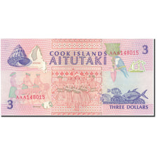 Geldschein, Cookinseln, 3 Dollars, KM:7a, UNZ