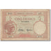 Banknote, New Caledonia, 5 Francs, KM:36b, VF(20-25)