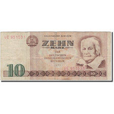 Banknote, Germany - Democratic Republic, 10 Mark, 1971, KM:28a, VF(20-25)