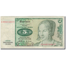 Banconote, GERMANIA - REPUBBLICA FEDERALE, 5 Deutsche Mark, 1960-01-02, KM:18a