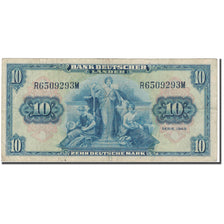 Banknote, GERMANY - FEDERAL REPUBLIC, 10 Deutsche Mark, 1949, KM:16a, VF(20-25)