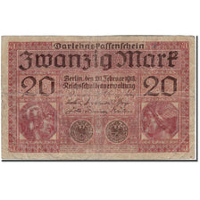 Banconote, Germania, 20 Mark, 1918-02-20, KM:57, B+