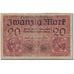 Banconote, Germania, 20 Mark, 1918-02-20, KM:57, B+