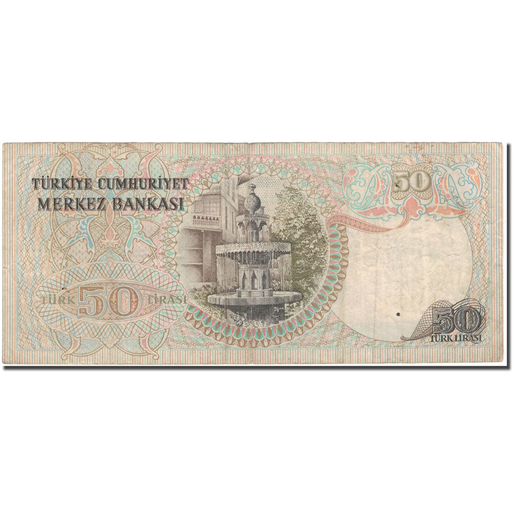 Biljet, Turkije, 50 Lira, 1970, KM:188, TB+