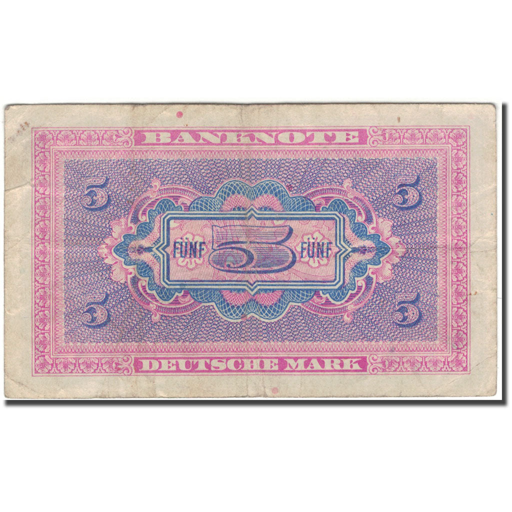 Banknote, GERMANY - FEDERAL REPUBLIC, 5 Deutsche Mark, 1948, KM:4a, VF(20-25)