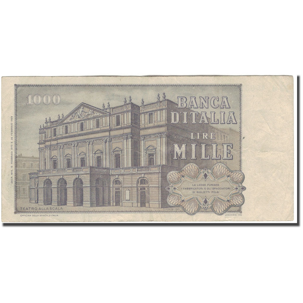 Banconote, Italia, 1000 Lire, KM:101c, BB