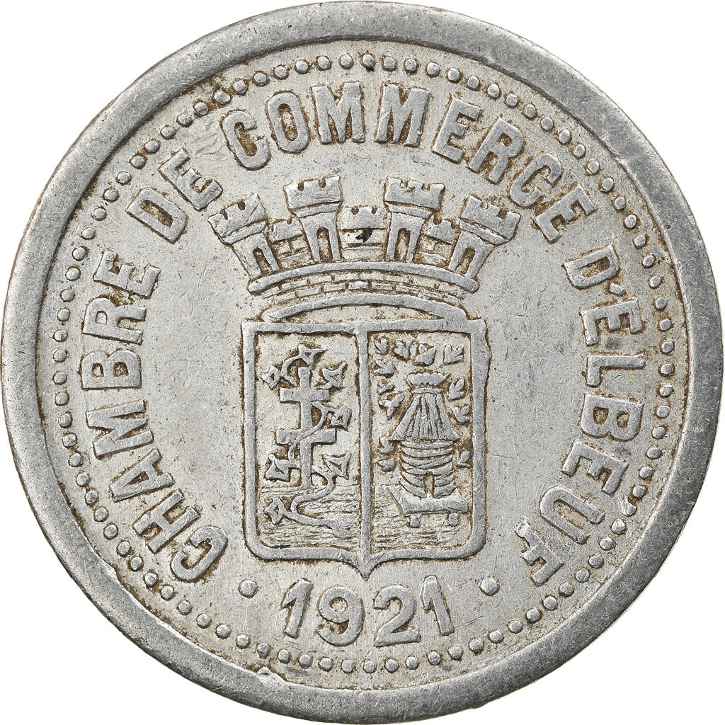 Coin, France, Chambre de Commerce, Elbeuf, 10 Centimes, 1921, EF(40-45)