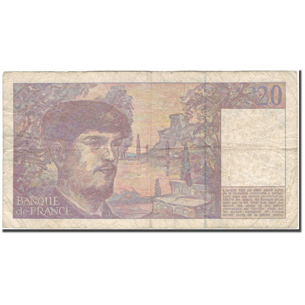 Francia, 20 Francs, 20 F 1980-1997 ''Debussy'', 1993, RC+, Fayette:66bis.5