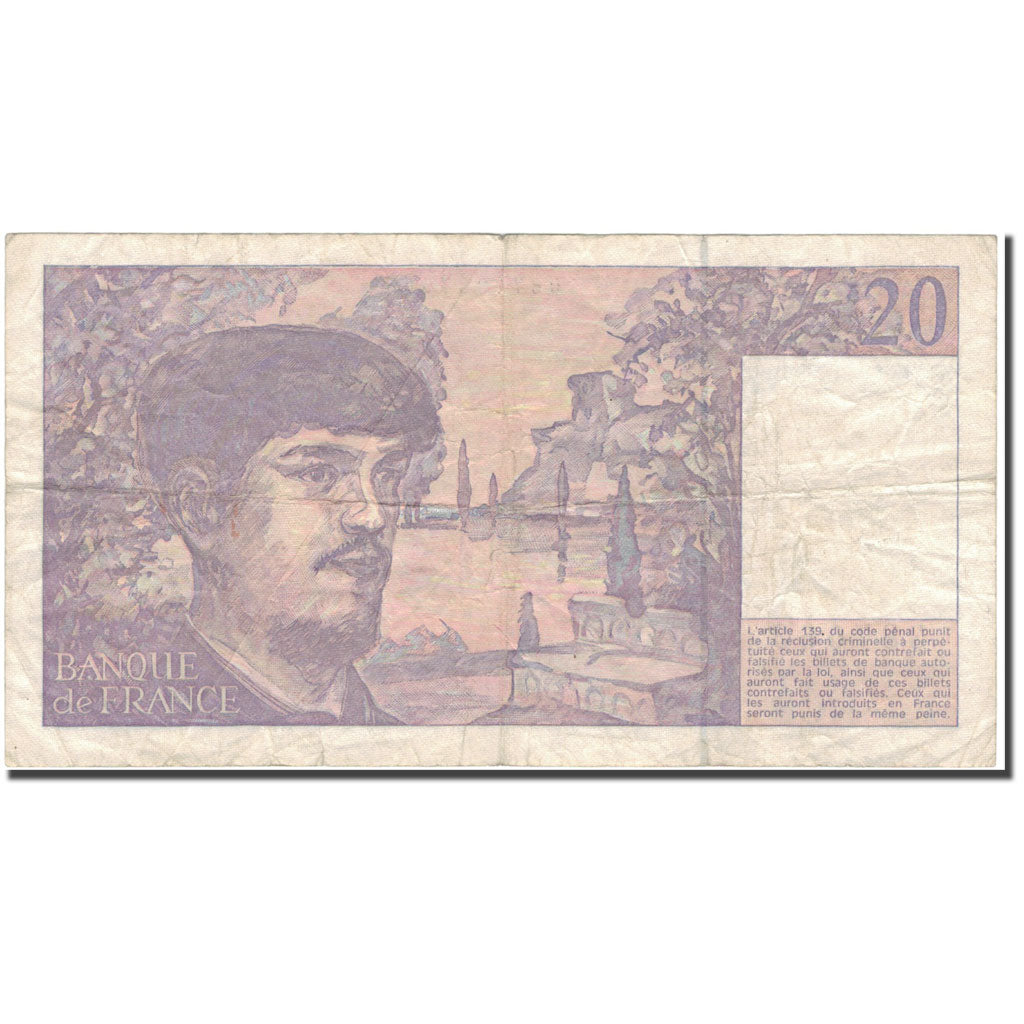 Francia, 20 Francs, 20 F 1980-1997 ''Debussy'', 1992, MB, Fayette:66bis.3
