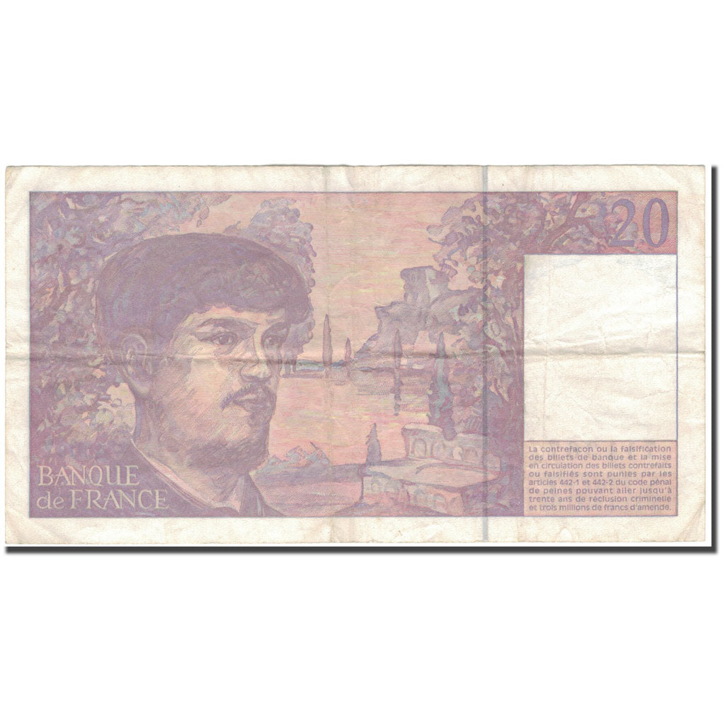 France, 20 Francs, 20 F 1980-1997 ''Debussy'', 1995, TB+, Fayette:66 ter.1