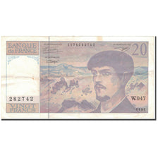 France, 20 Francs, 20 F 1980-1997 ''Debussy'', 1995, EF(40-45), Fayette:66
