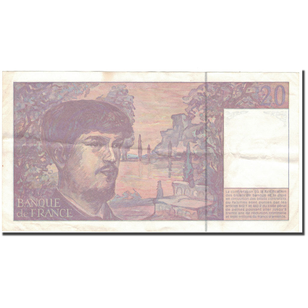France, 20 Francs, 20 F 1980-1997 ''Debussy'', 1995, EF(40-45), Fayette:66