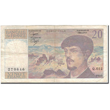 Francia, 20 Francs, 20 F 1980-1997 ''Debussy'', 1983, BC, Fayette:66.4, KM:151a