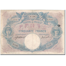 France, 50 Francs, 50 F 1889-1927 ''Bleu et Rose'', 1918-07-27, VF(20-25)