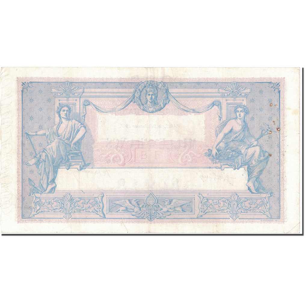 France, 1000 Francs, 1 000 F 1889-1926 ''Bleu et Rose'', 1917-01-24, TB+