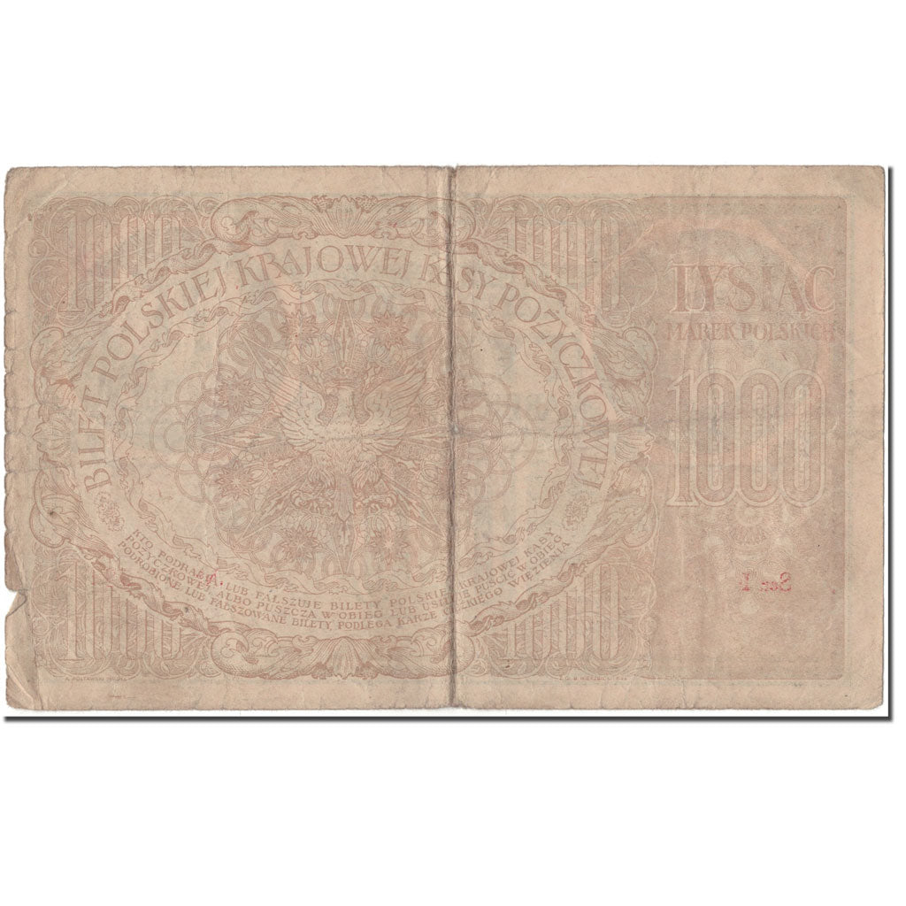 Banknote, Poland, 1000 Marek, 1919-05-17, KM:22a, F(12-15)