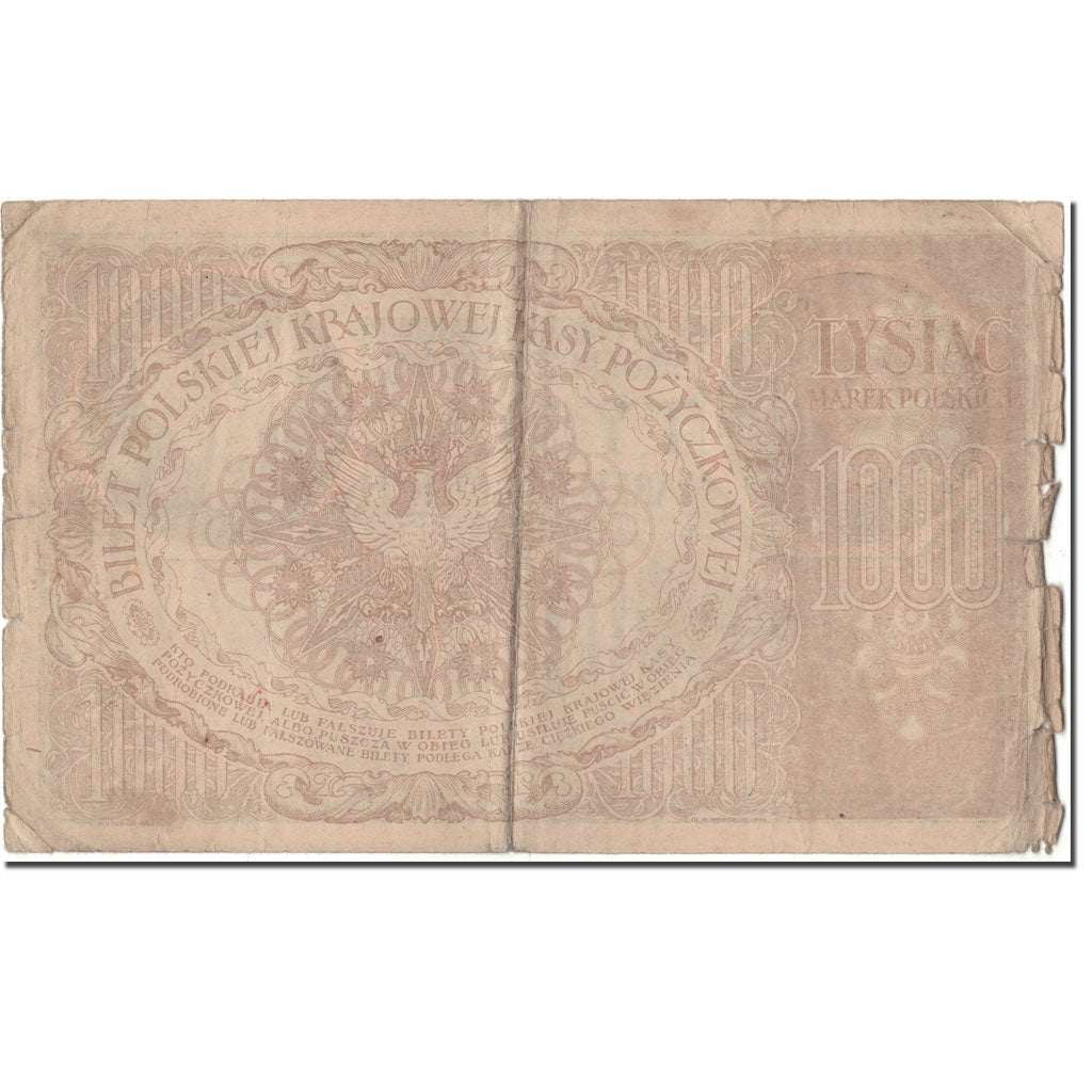 Banknote, Poland, 1000 Marek, 1919-05-17, KM:22c, VF(20-25)
