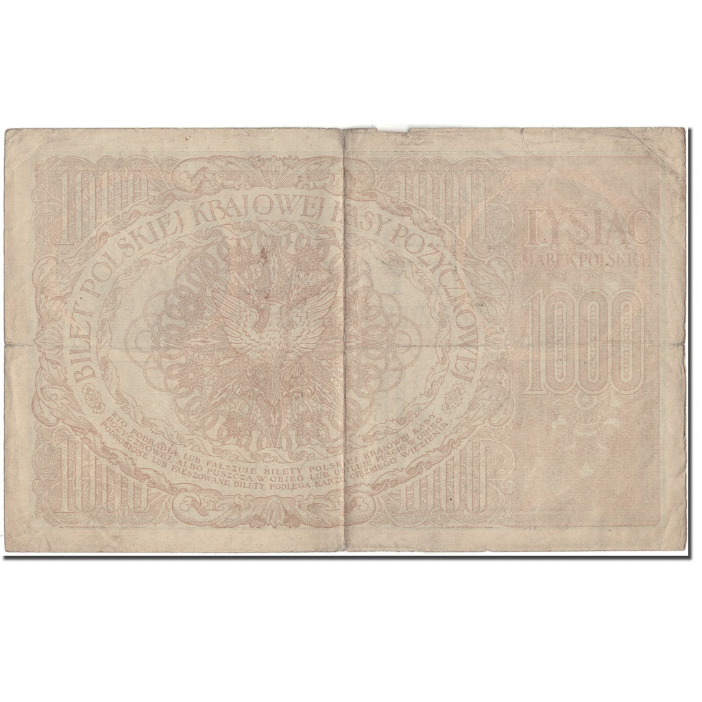 Banconote, Polonia, 1000 Marek, 1919-05-17, KM:22c, MB