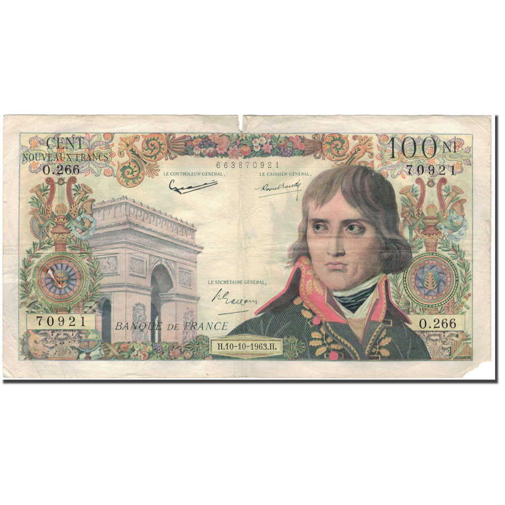 France, 100 Nouveaux Francs, 100 NF 1959-1964 ''Bonaparte'', 1963-10-10