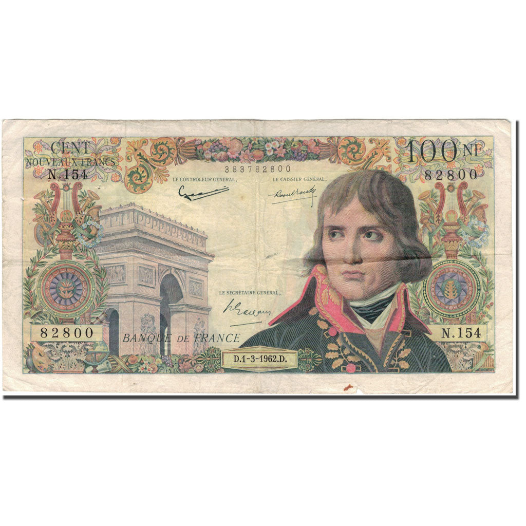 Frankrijk, 100 Nouveaux Francs, 100 NF 1959-1964 ''Bonaparte'', 1962-03-01, TB