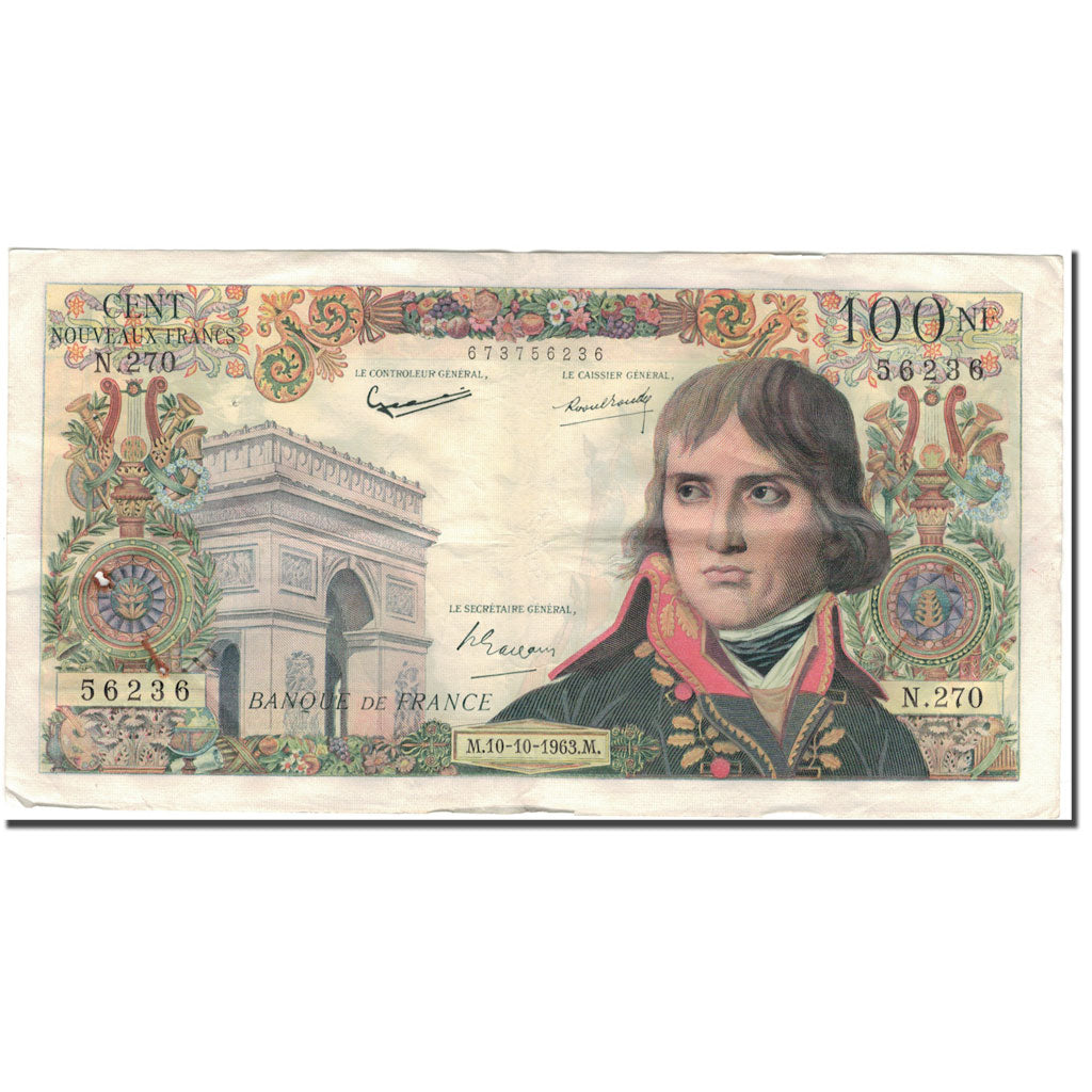 France, 100 Nouveaux Francs, 100 NF 1959-1964 ''Bonaparte'', 1963-10-10