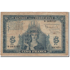 Banknote, New Caledonia, 5 Francs, KM:48, VF(20-25)