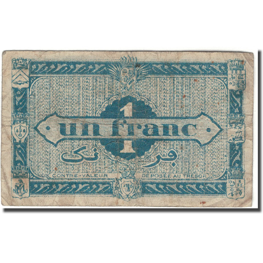 Banknote, Algeria, 1 Franc, 1944, KM:101, VF(20-25)