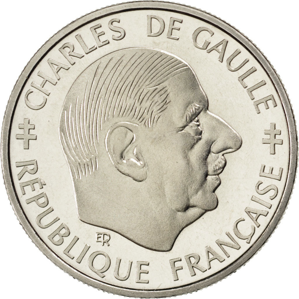 FRANCE, Franc, 1988, KM #E138, MS(65-70), Nickel, Gadoury #475, 6.00