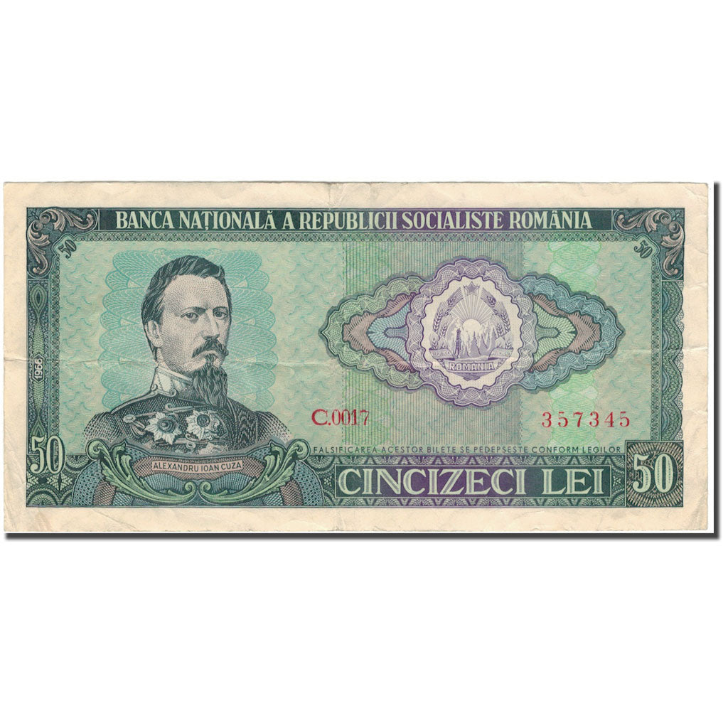 Banknote, Romania, 50 Lei, KM:96a, VF(20-25)