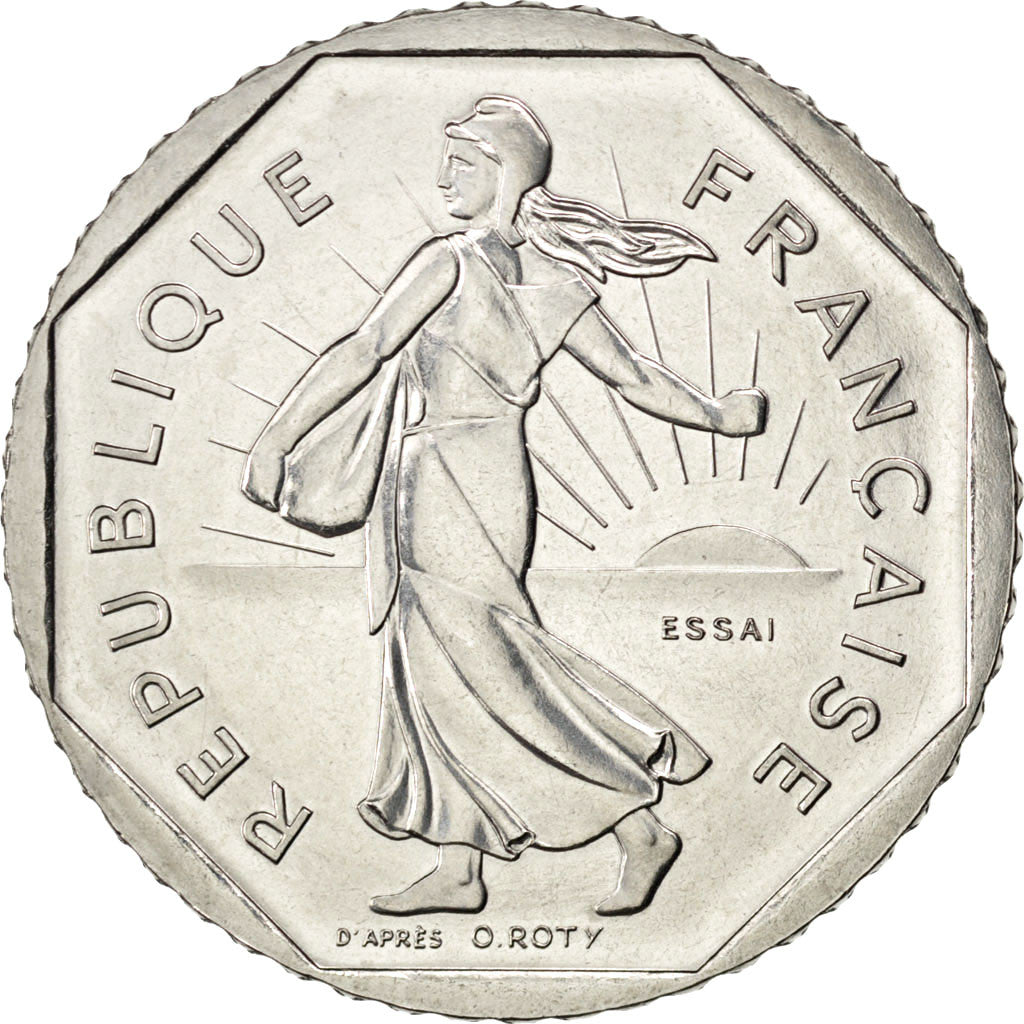 FRANCE, 2 Francs, 1978, KM #E119, MS(65-70), Nickel, Gadoury #547, 7.58