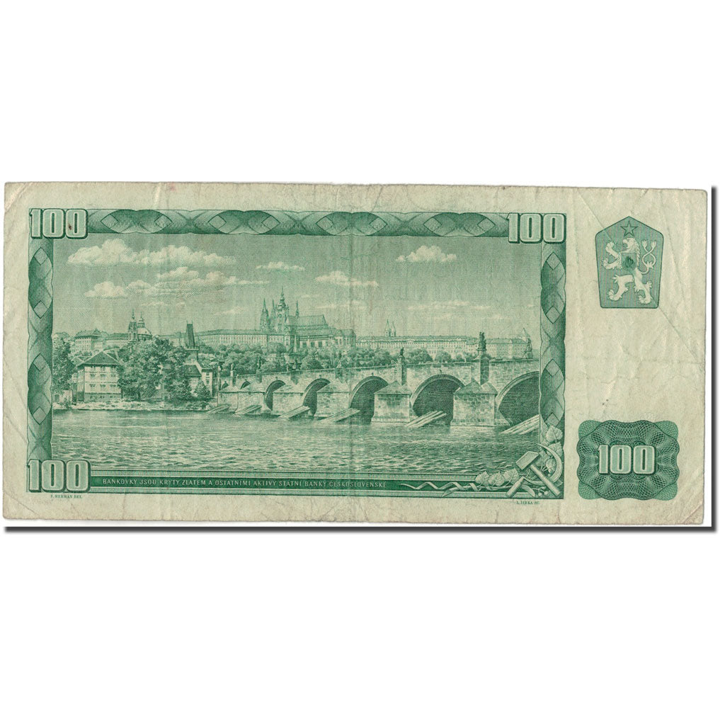 Banknote, Czechoslovakia, 100 Korun, 1961, KM:91b, VG(8-10)