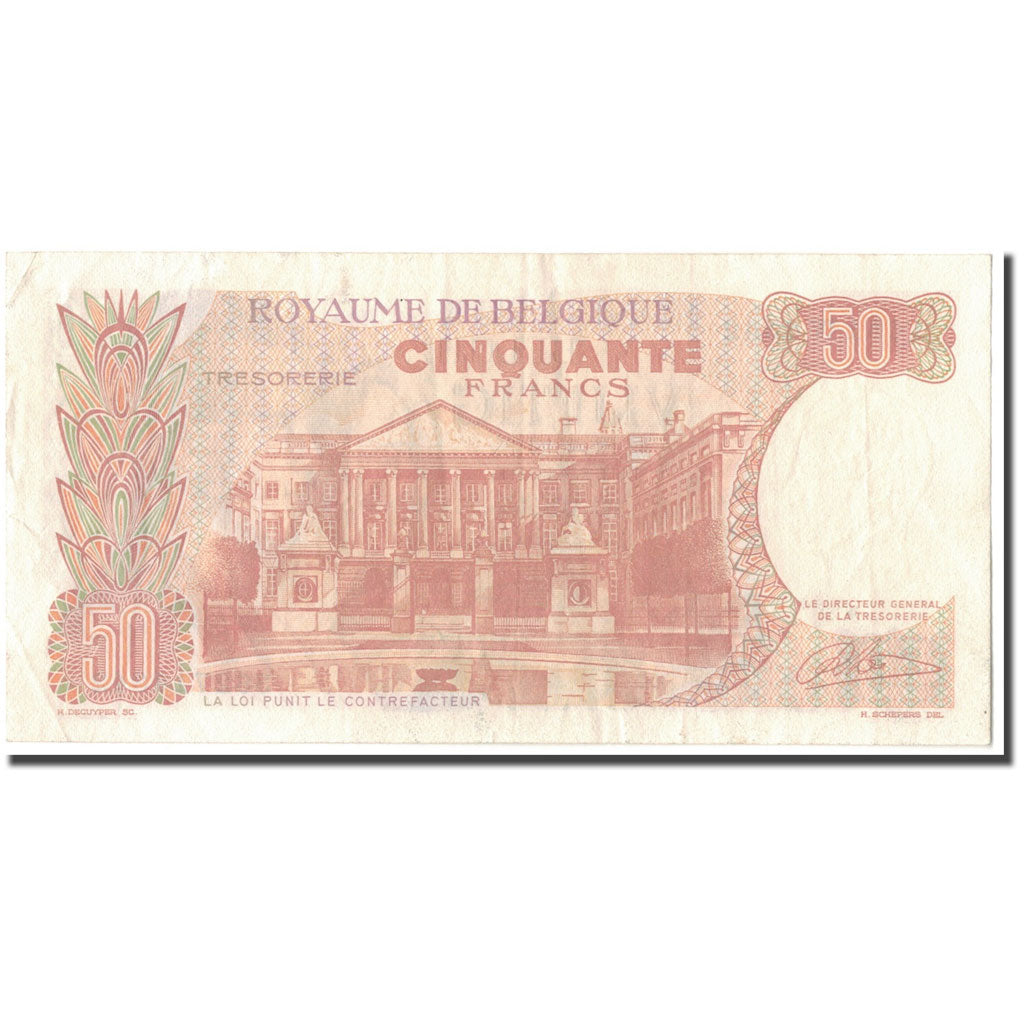 Banknote, Belgium, 50 Francs, 1966-05-16, KM:139, VG(8-10)
