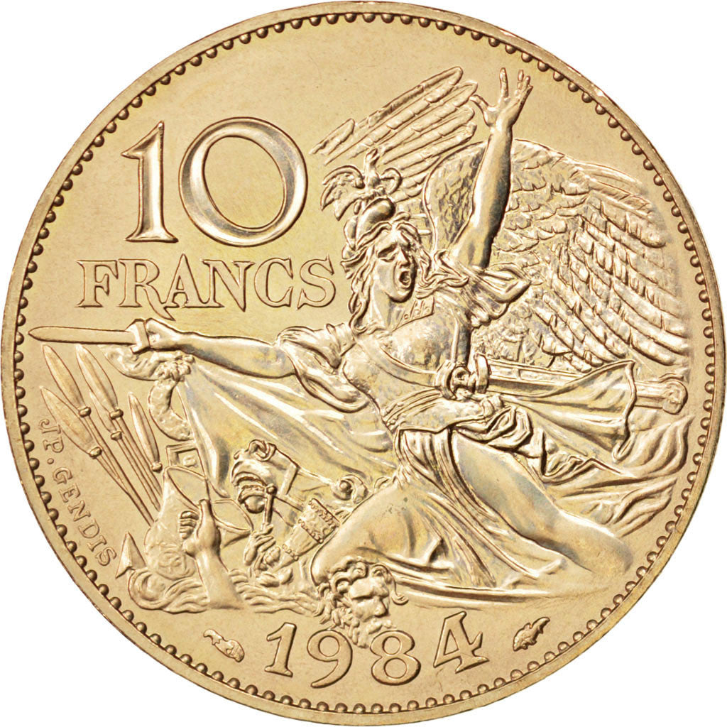 FRANCE, 10 Francs, 1984, KM #E128, MS(65-70), Nickel-Bronze, Gadoury #818, 10.00