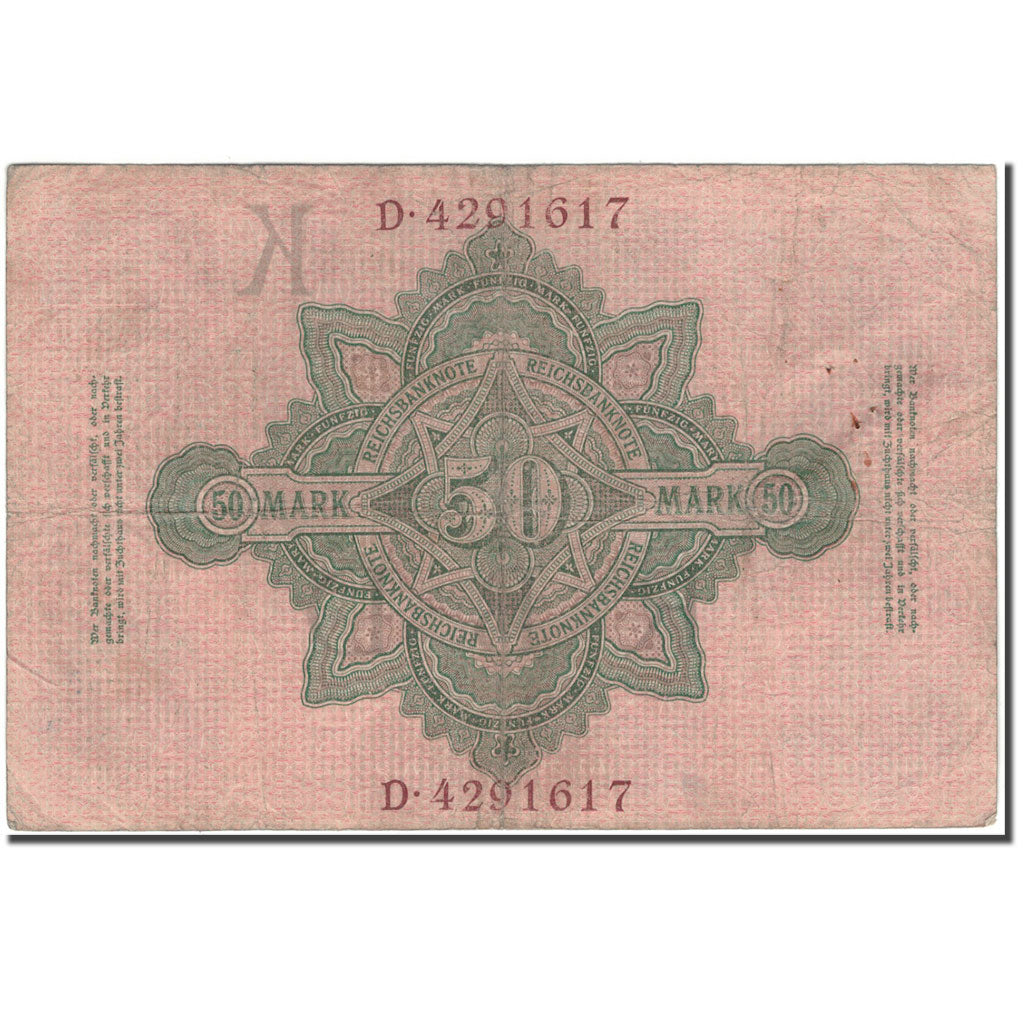Banconote, Germania, 50 Mark, 1910-04-21, KM:41, BB