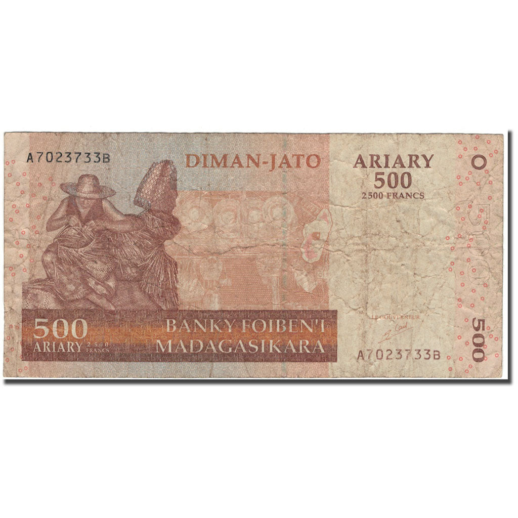 Billete, 500 Ariary, 2004, Madagascar, KM:88a, RC