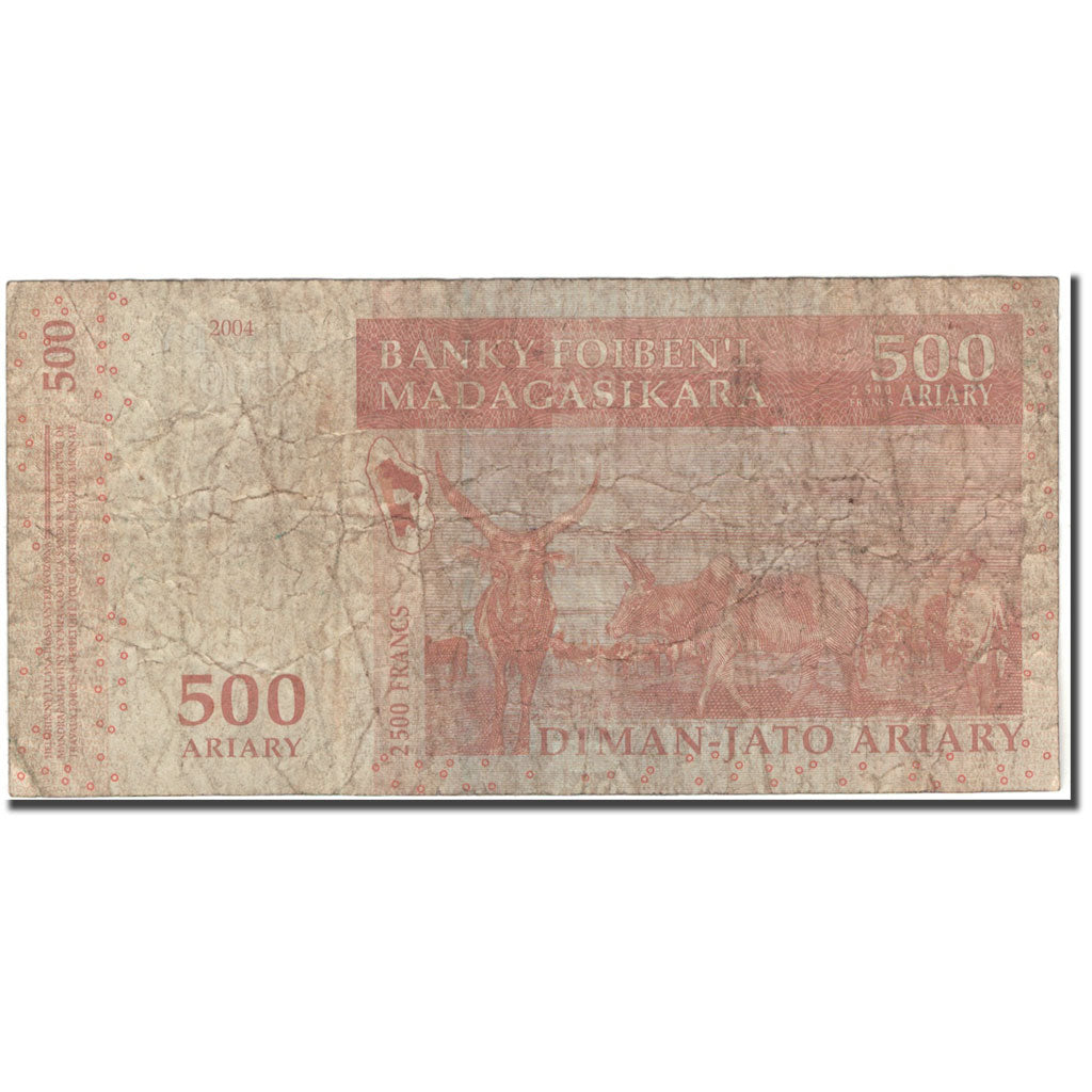 Billete, 500 Ariary, 2004, Madagascar, KM:88a, RC