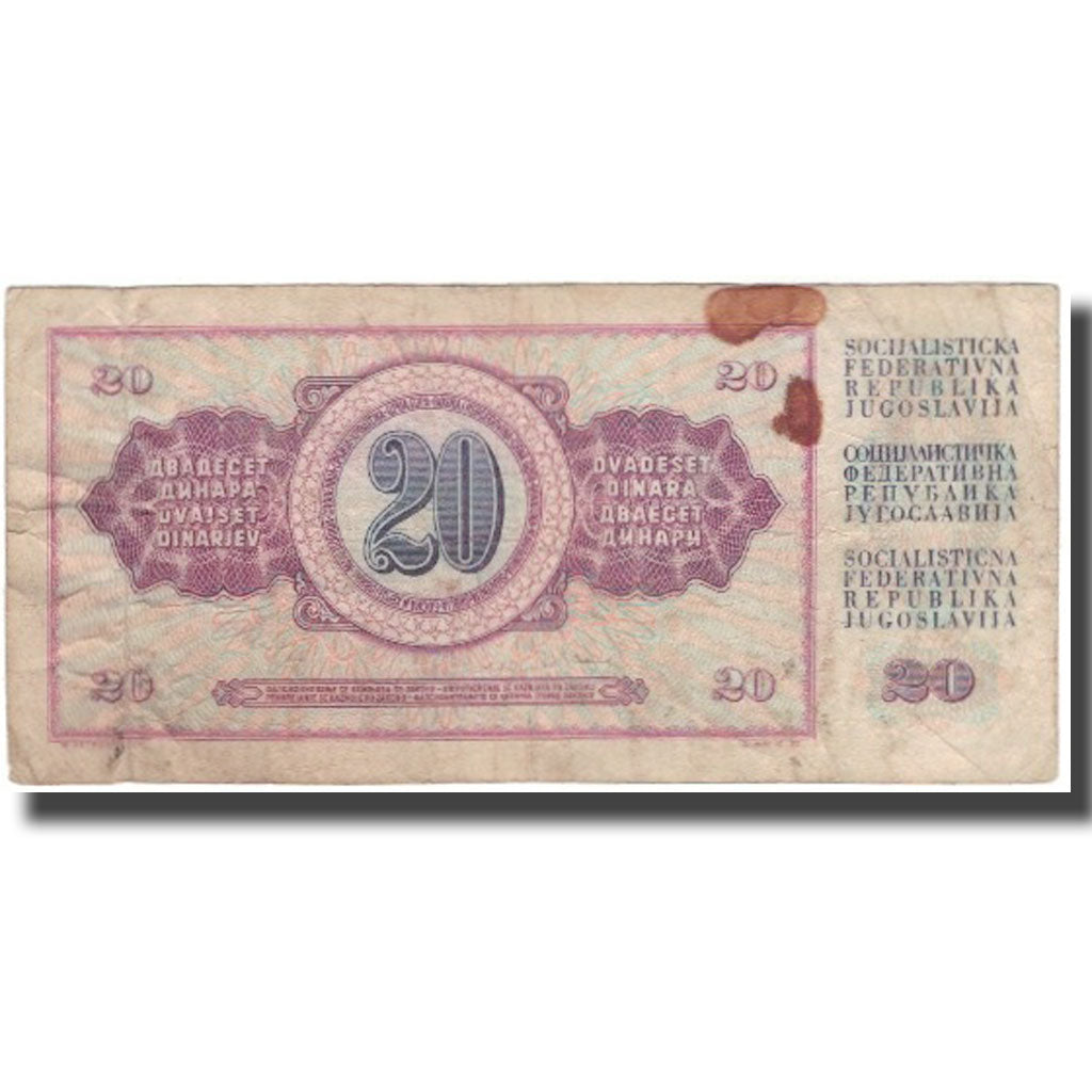 Billet, Yougoslavie, 20 Dinara, 1974-12-19, KM:85, B