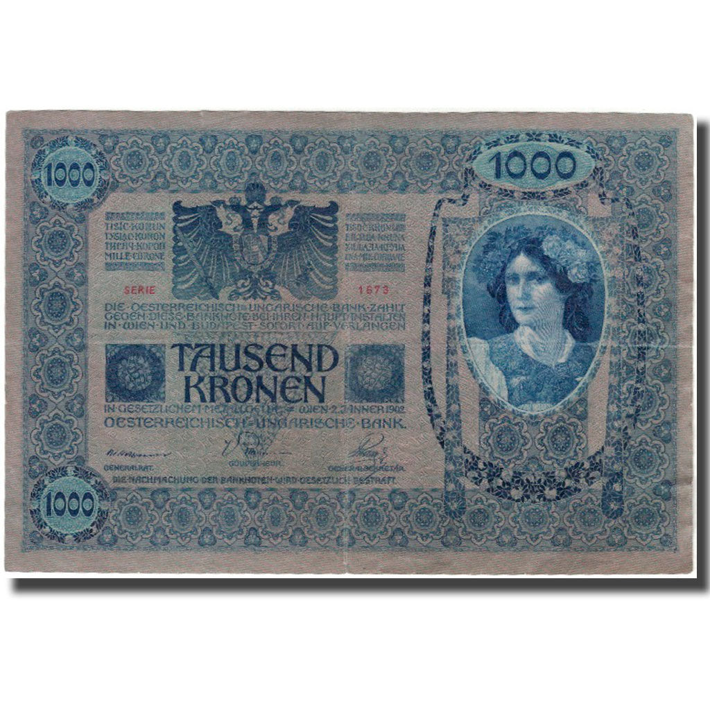 Banknote, Austria, 1000 Kronen, 1902-01-02, KM:8a, EF(40-45)