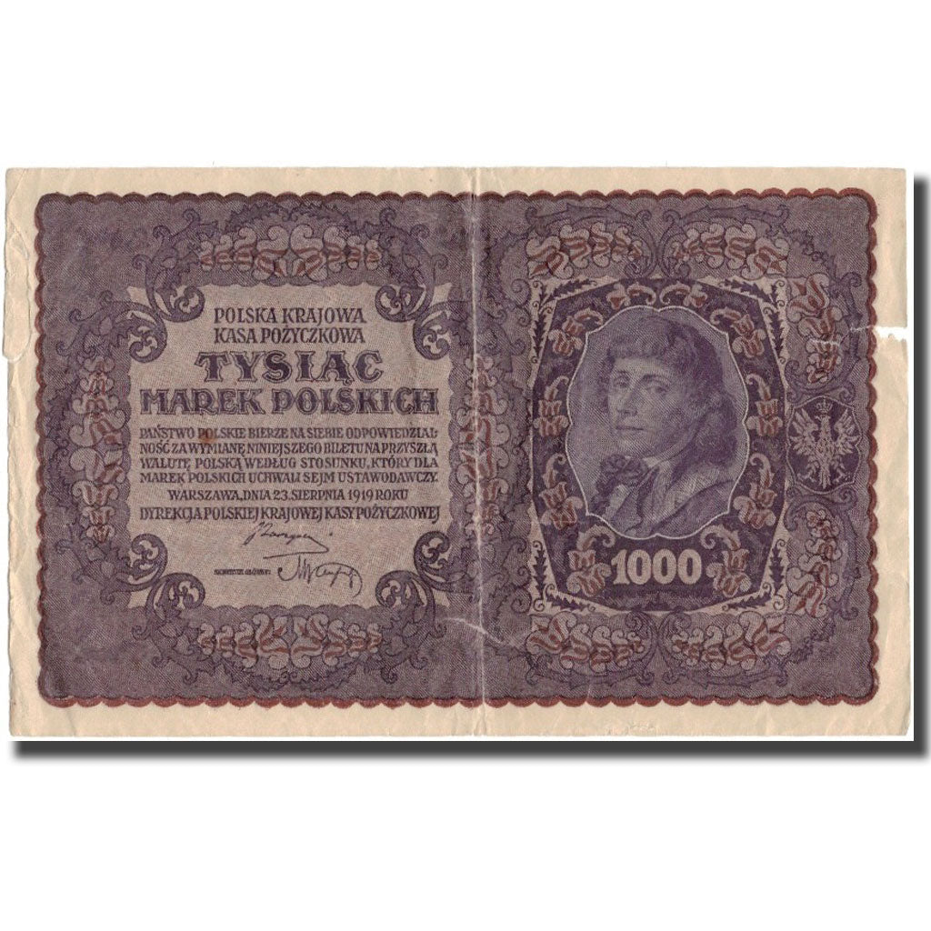 Banknote, Poland, 1000 Marek, 1919, KM:29, VF(20-25)