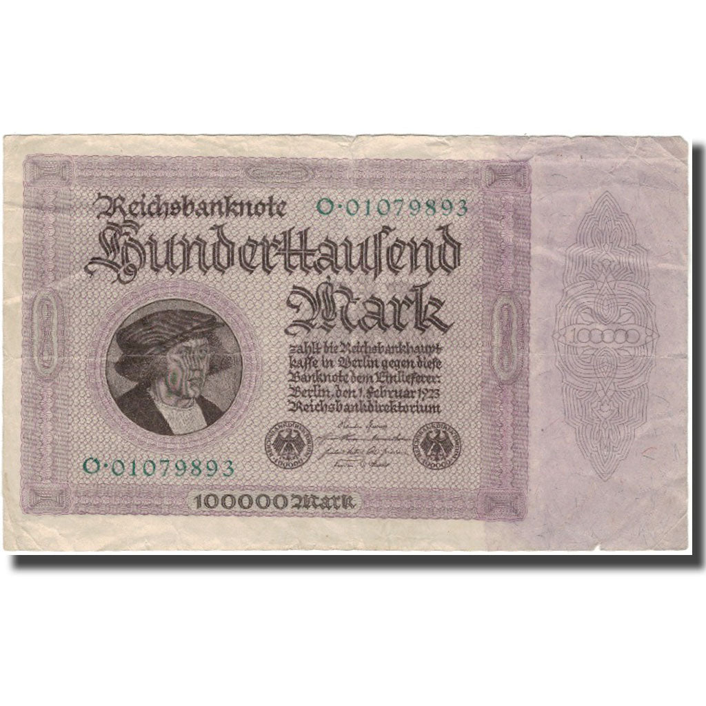 Banknot, Niemcy, 100,000 Mark, 1923-02-01, KM:83a, VF(20-25)