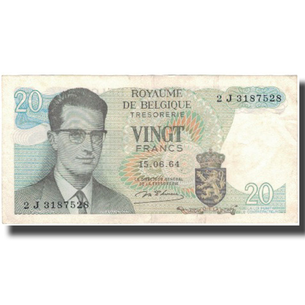 Banknote, Belgium, 20 Francs, 1964-06-15, KM:138, UNC(64)