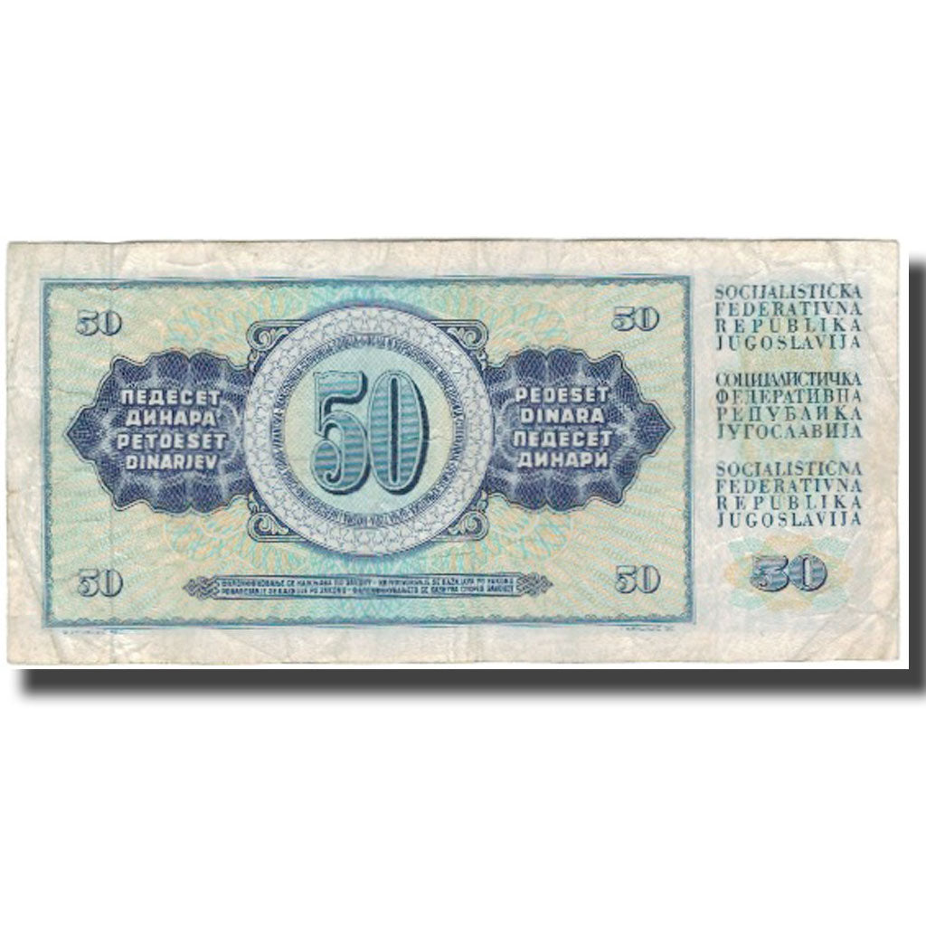 Banknote, Yugoslavia, 50 Dinara, 1968-05-01, KM:79a, VF(20-25)