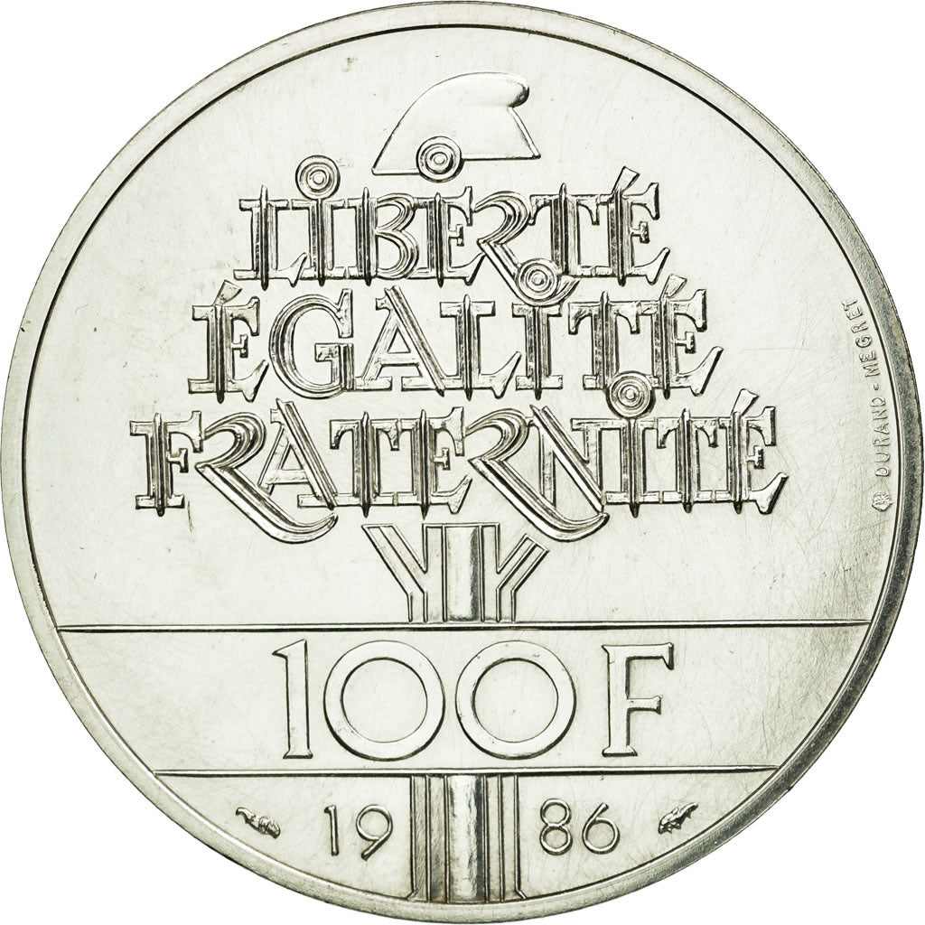 Coin, France, 100 Francs, 1986, MS(63), Silver, KM:E135, Gadoury:901