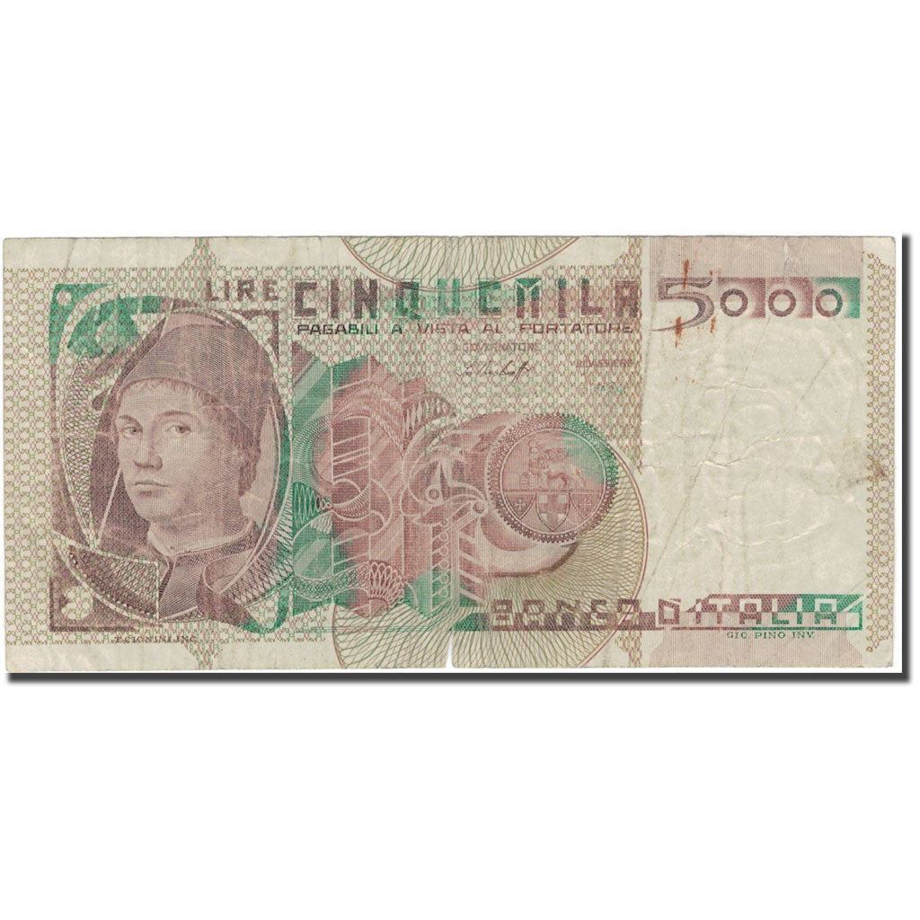 Banknote, Italy, 5000 Lire, 1979, KM:105a, F(12-15)