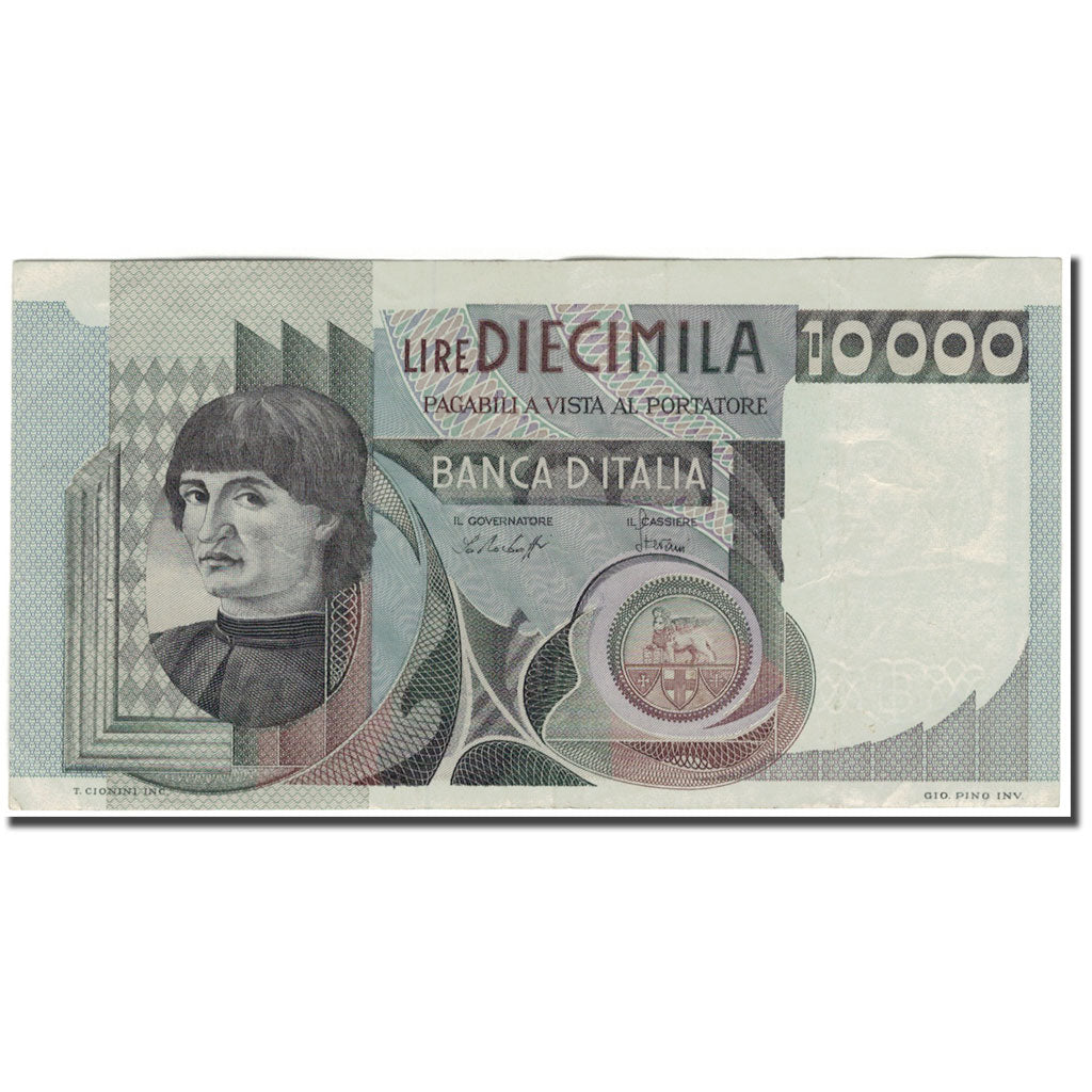 Banknote, Italy, 10,000 Lire, KM:106a, EF(40-45)
