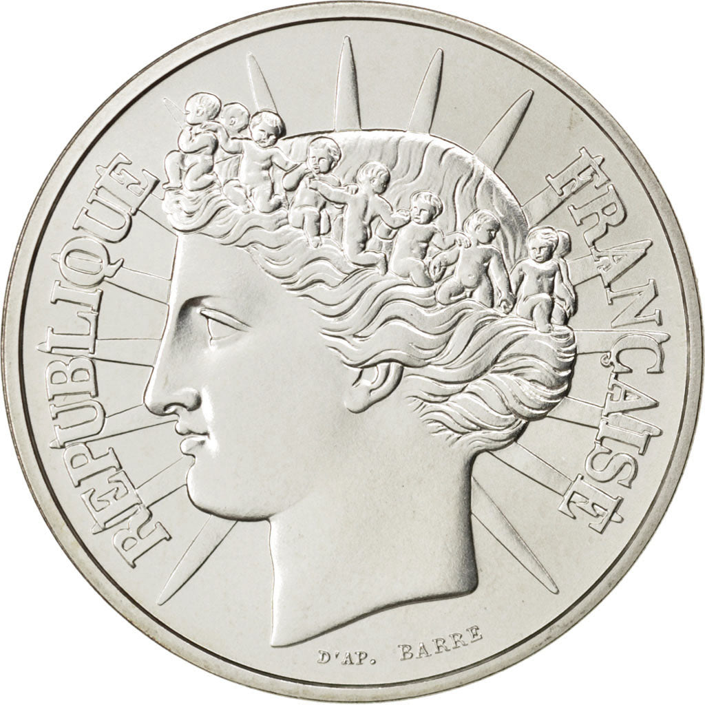 FRANCE, 100 Francs, 1988, KM #E141, MS(65-70), Silver, Gadoury #903, 15.07
