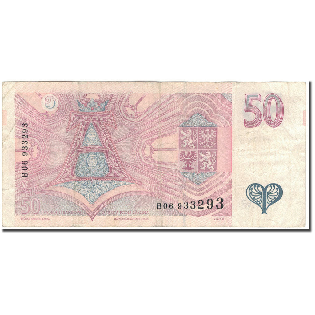 Banknote, Czech Republic, 50 Korun, 1994, KM:11, VF(20-25)