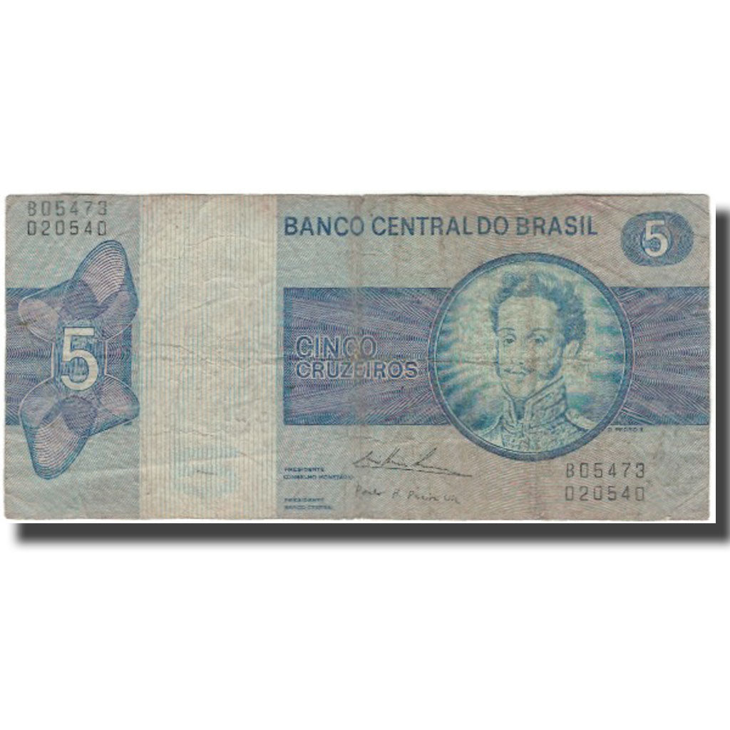 Banconote, Brasile, 5 Cruzeiros, KM:192c, MB