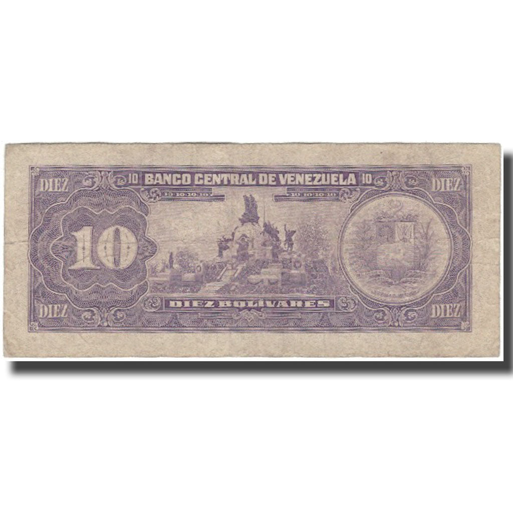 Banknote, Venezuela, 10 Bolívares, 1990-05-31, KM:61b, F(12-15)
