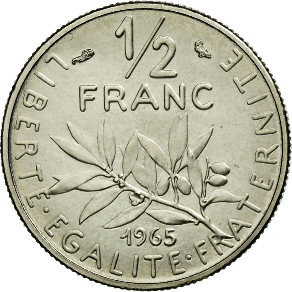 Monnaie, France, 1/2 Franc, 1965, FDC, Nickel, KM:E112, Gadoury:429